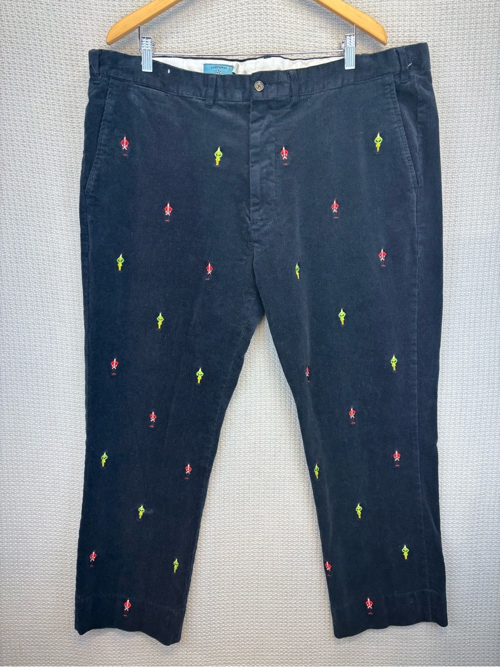 Castaway Nantucket Pants Men’s 42 UF Corduroy Blue Christmas Elf Preppy Party